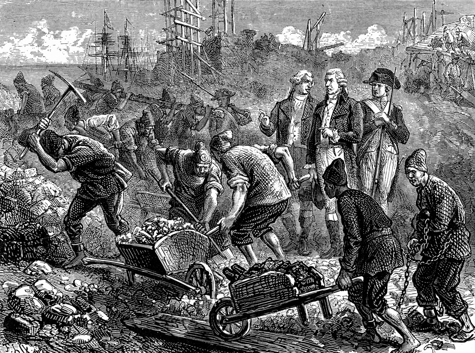 John Howard inspecting French prison labor force